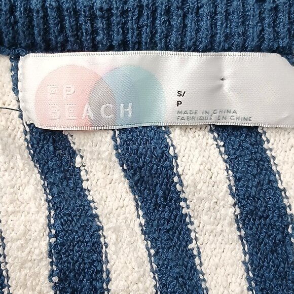 Free People FP Beach Roberta Nautical Sweater Top Size Small - Picture 7 of 9